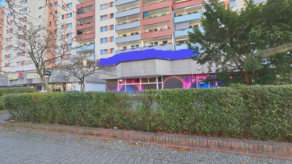 Gut sichtbare Ladenfläche